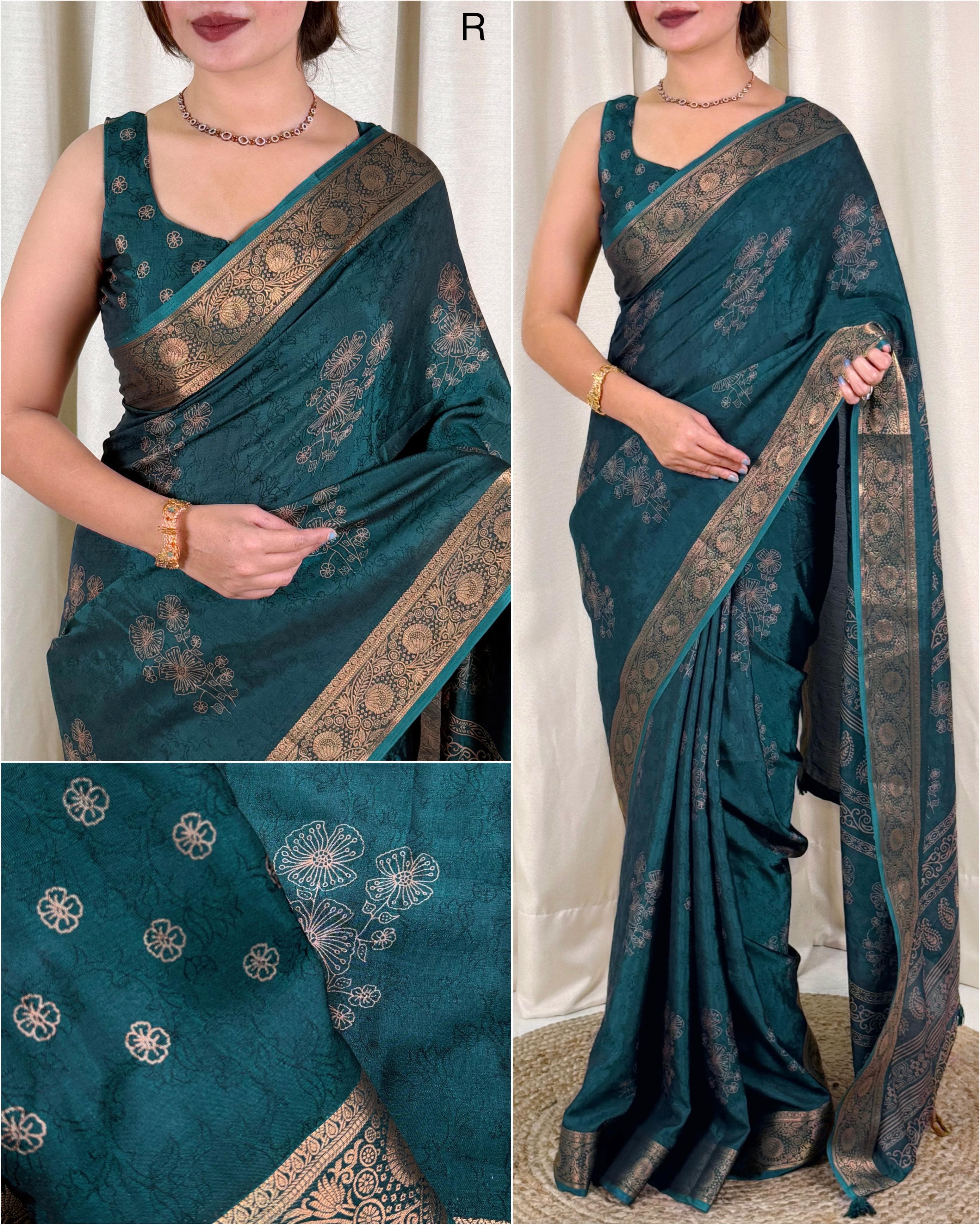 Motif Styled Printed Cotton Saree