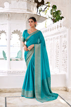 CHIFFON ZARI WEAVING SAREE