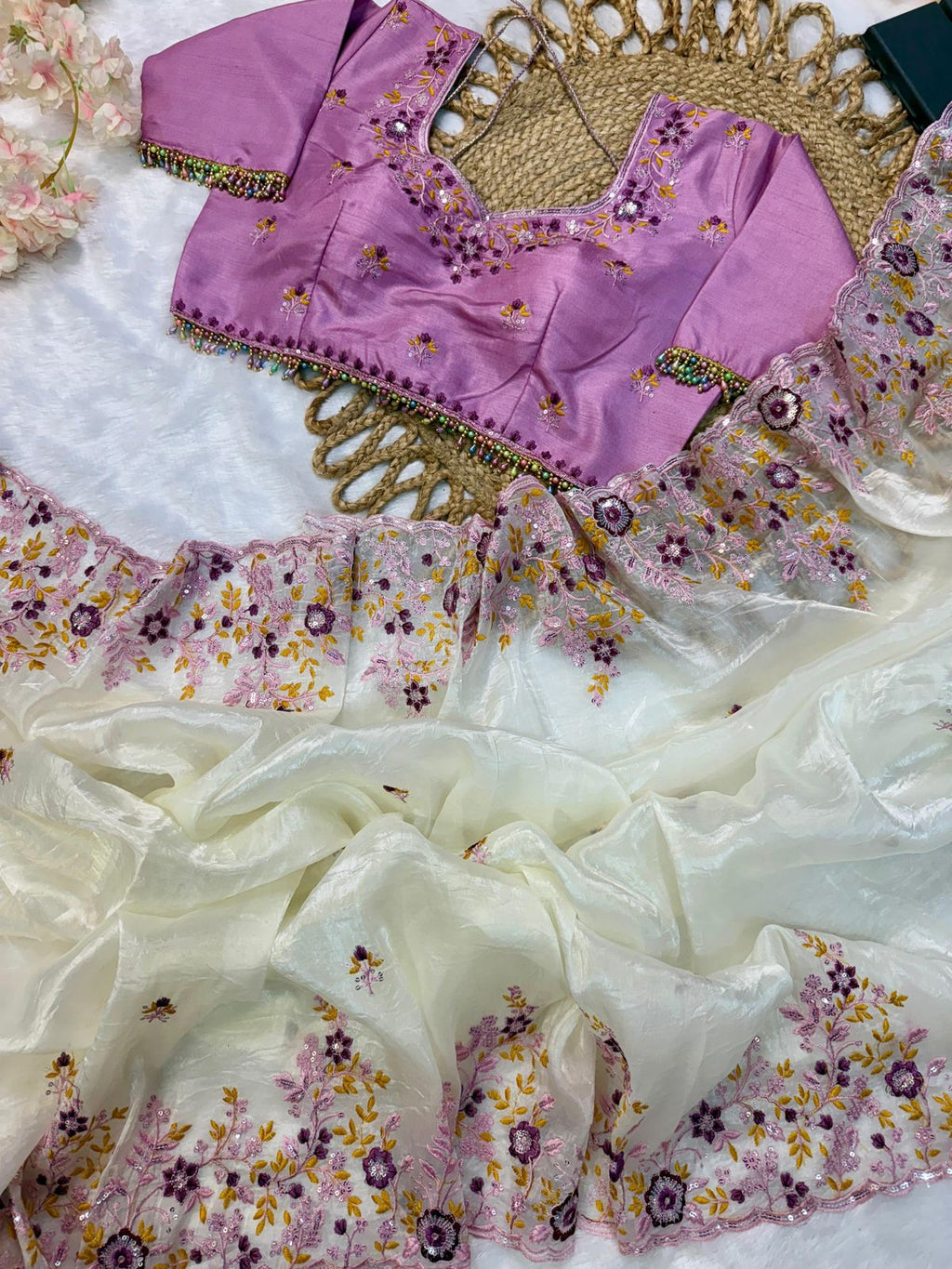 Gold Crush Soft Silk Saree