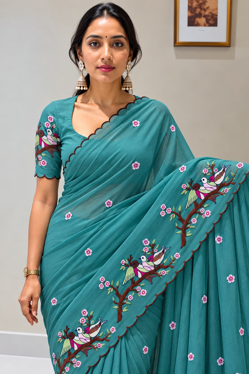 Cocktail Star Georgette Desgin Saree