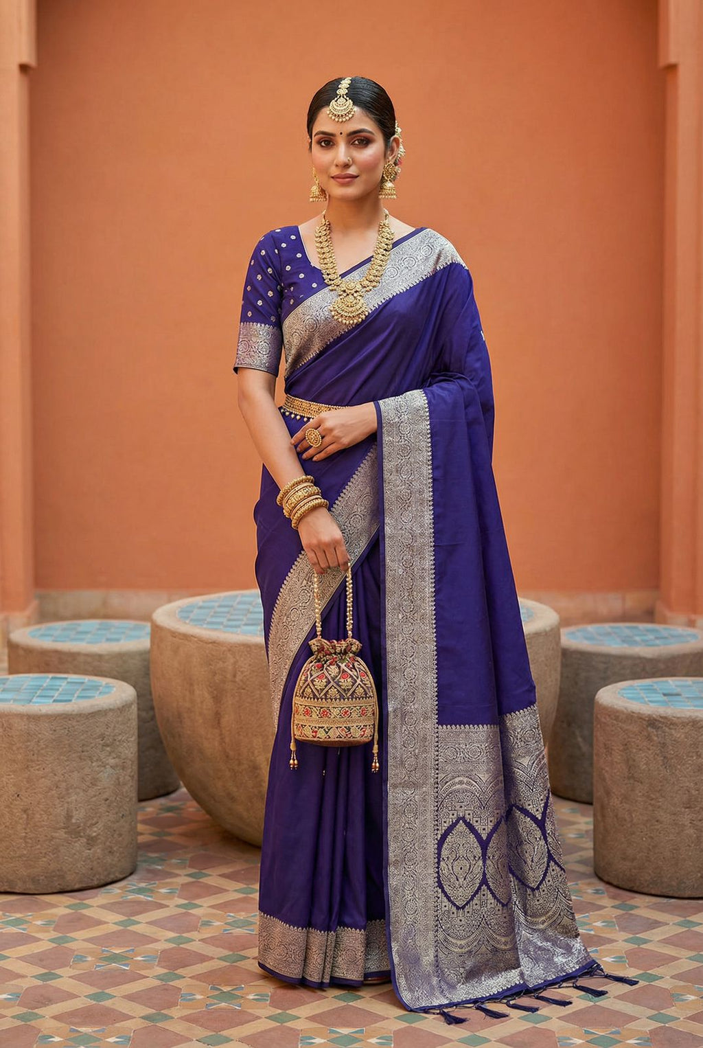 Soft Premium Banarasi silk fabric saree