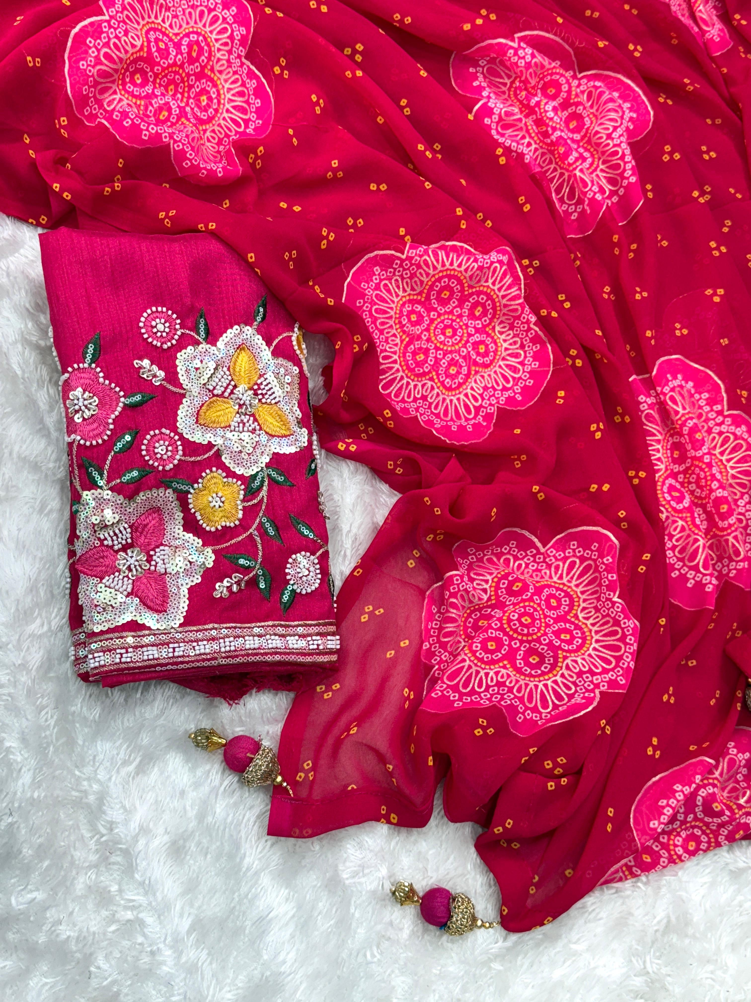 PREMIUM GORGETTE SAREE❤️