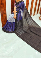 Plain Digital Print Saree