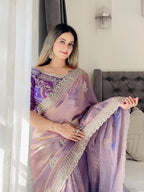 Embroidery Work Trending Saree