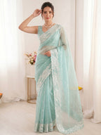 Wedding Season Crush Organza Saree