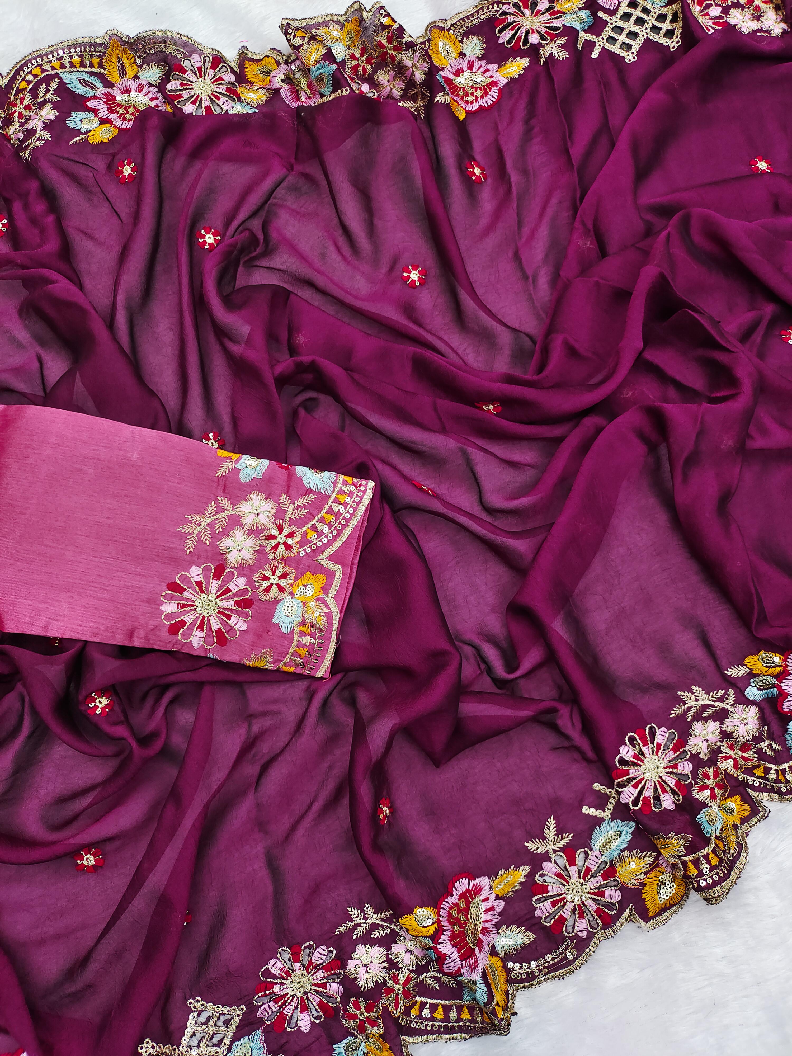Premium Noha Crush Saree