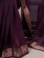 Poly Shimmer Saree With Multi Color