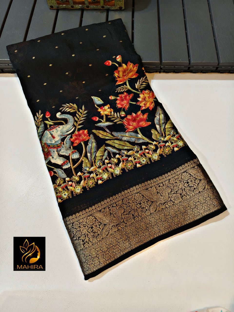 BANARAS GORGETTE SAREE