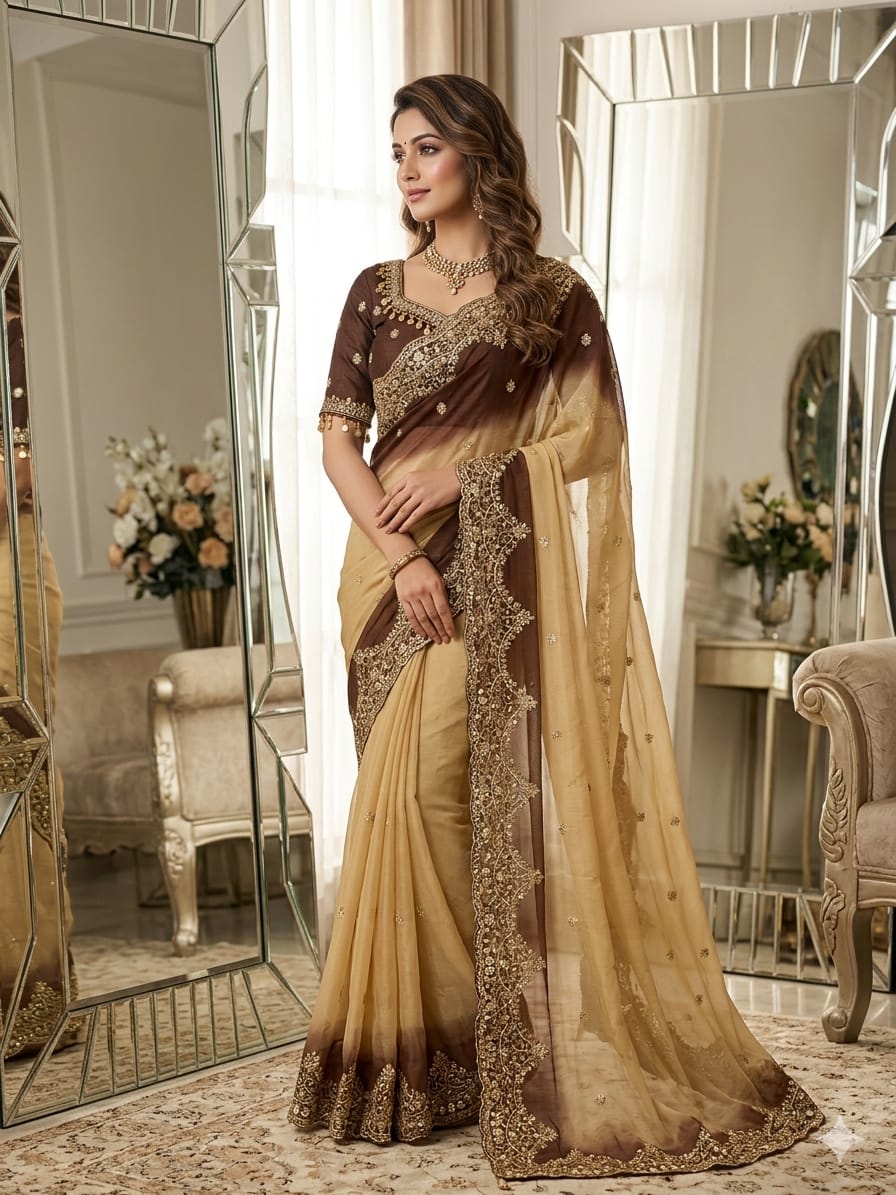 Very soft nd elegant Rich look nc moss pedding fabric Saree