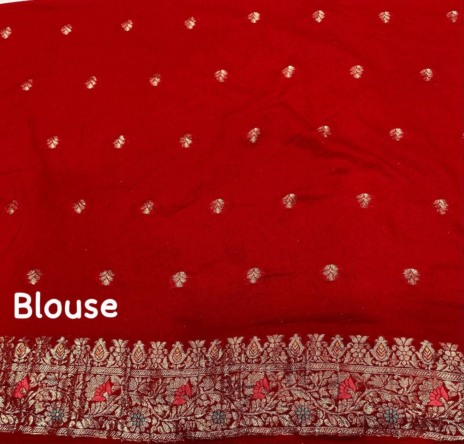Pure georgette banarasi saree
