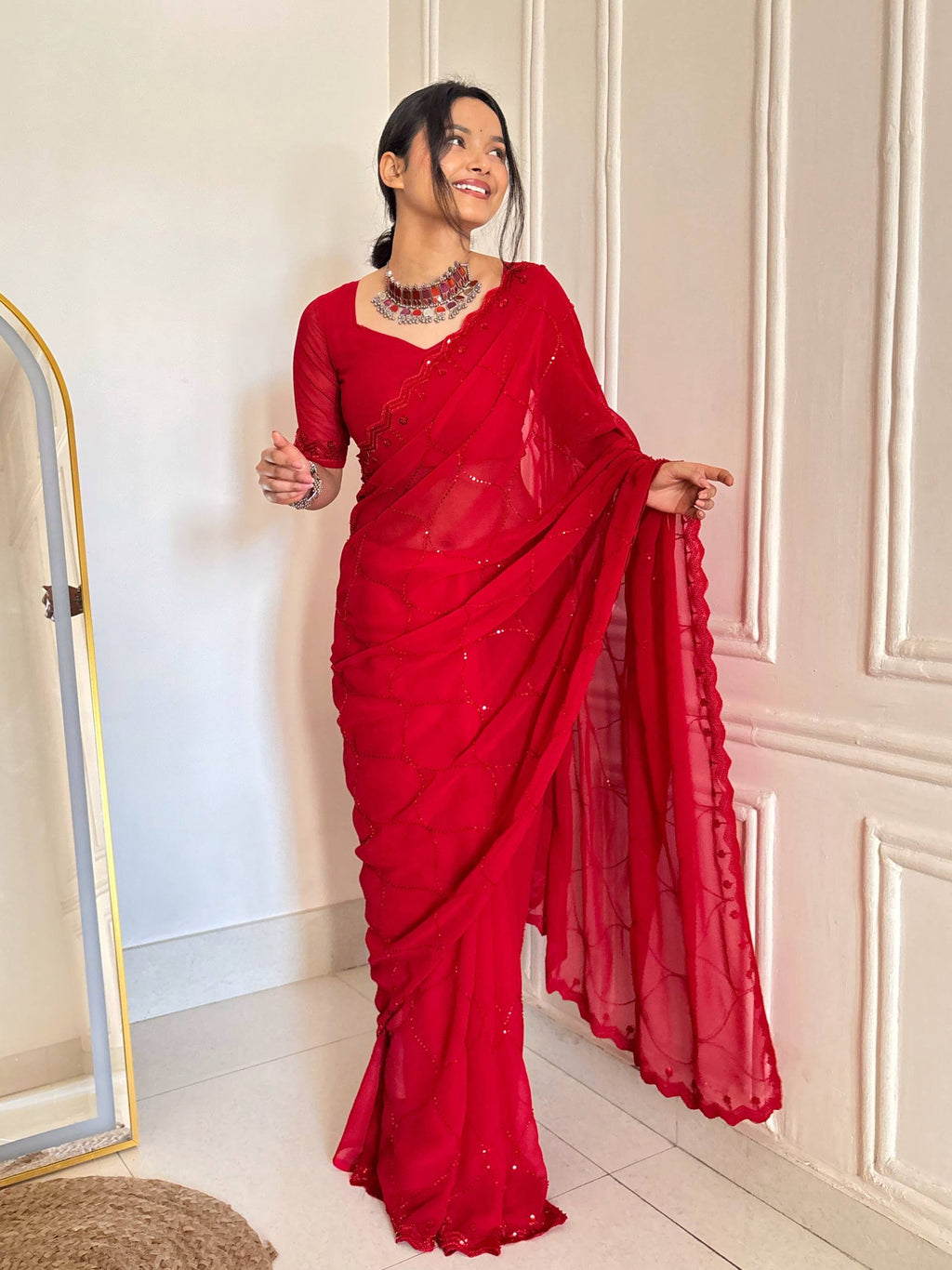 Faux Georgette Trending Saree