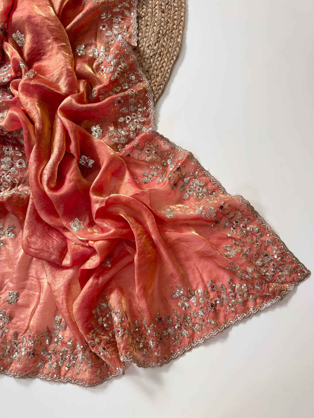 Pure soft Fandy Satin Silk Saree