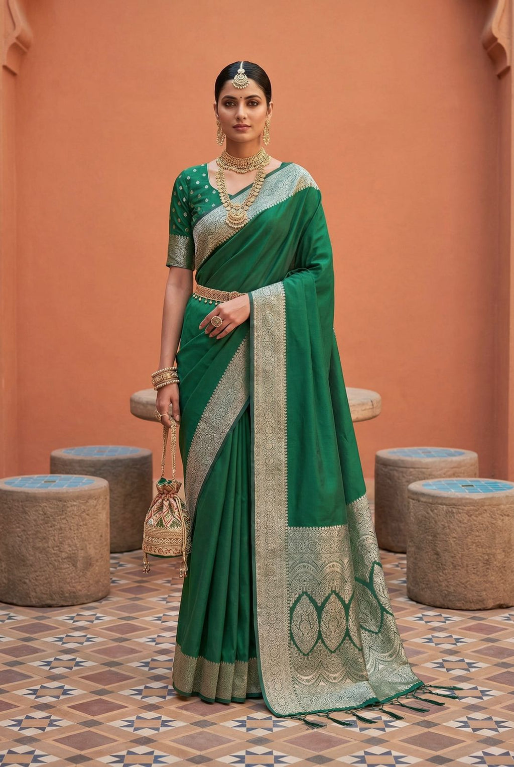 Soft Premium Banarasi silk fabric saree