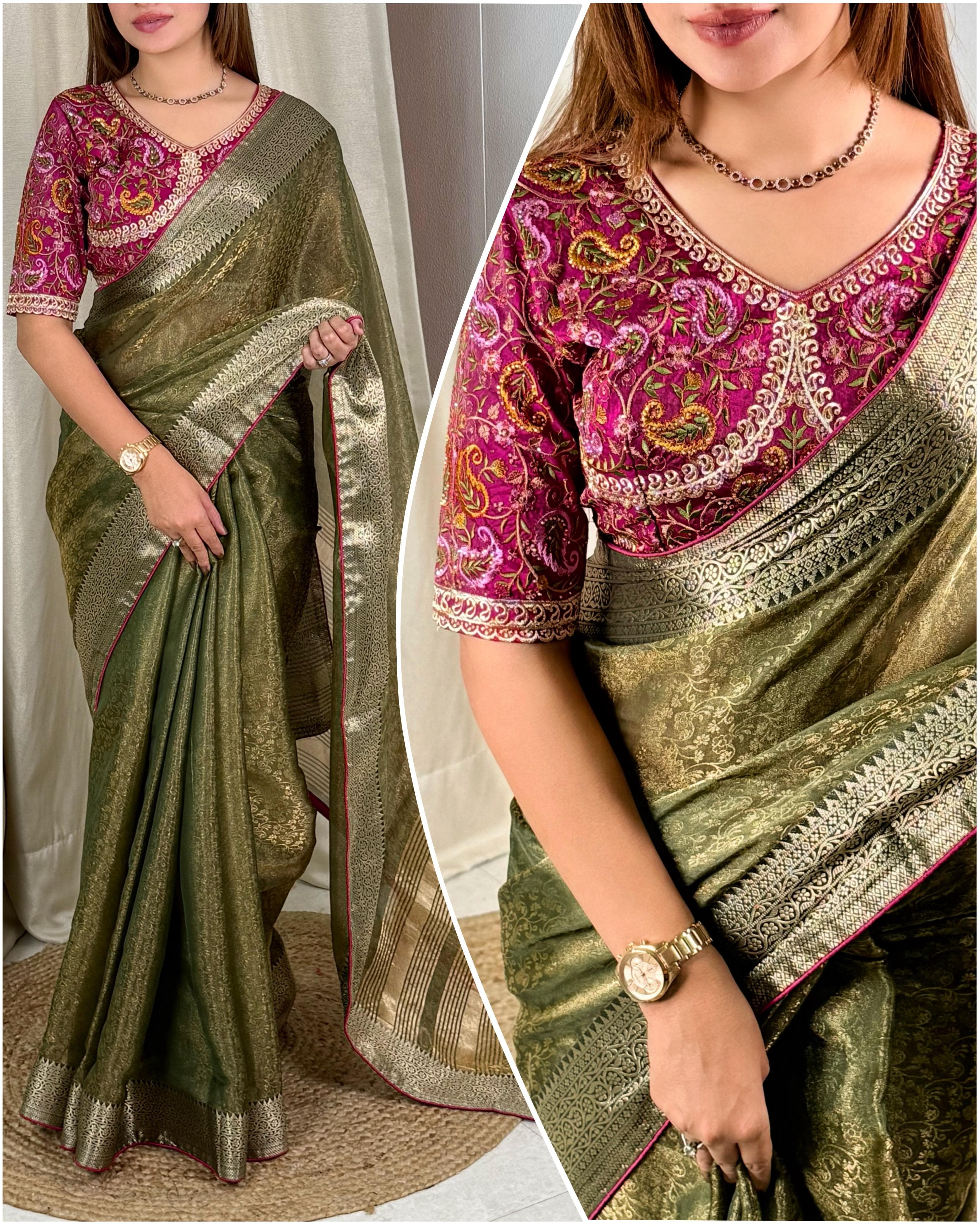 Gadhwal Fandy Silk Saree