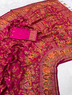 Pure n Soft Rajwadi Pashmina Silk Weaving Saree