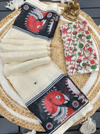 Heavy lilen digital print saree