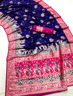 Pure paithani type Banarasi silk saree