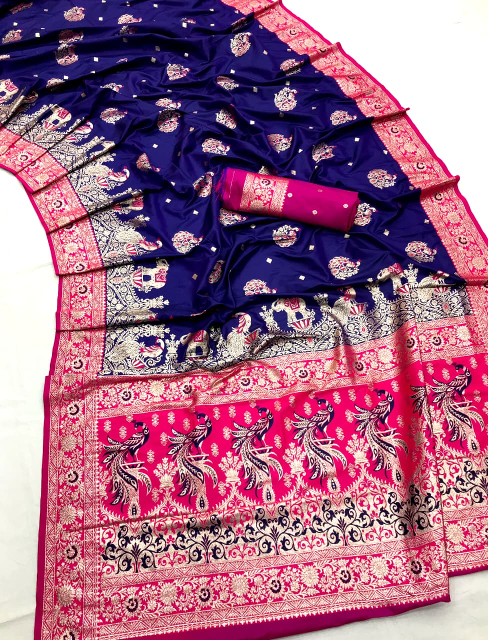 Pure paithani type Banarasi silk saree