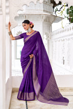 CHIFFON ZARI WEAVING SAREE