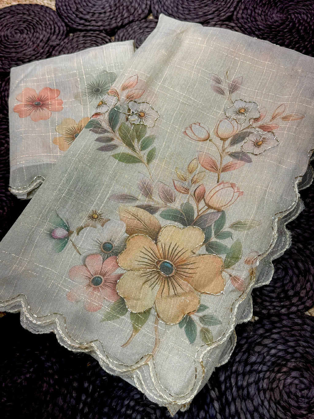 TISSUE COTTON DIGITAL PRINT SAREE