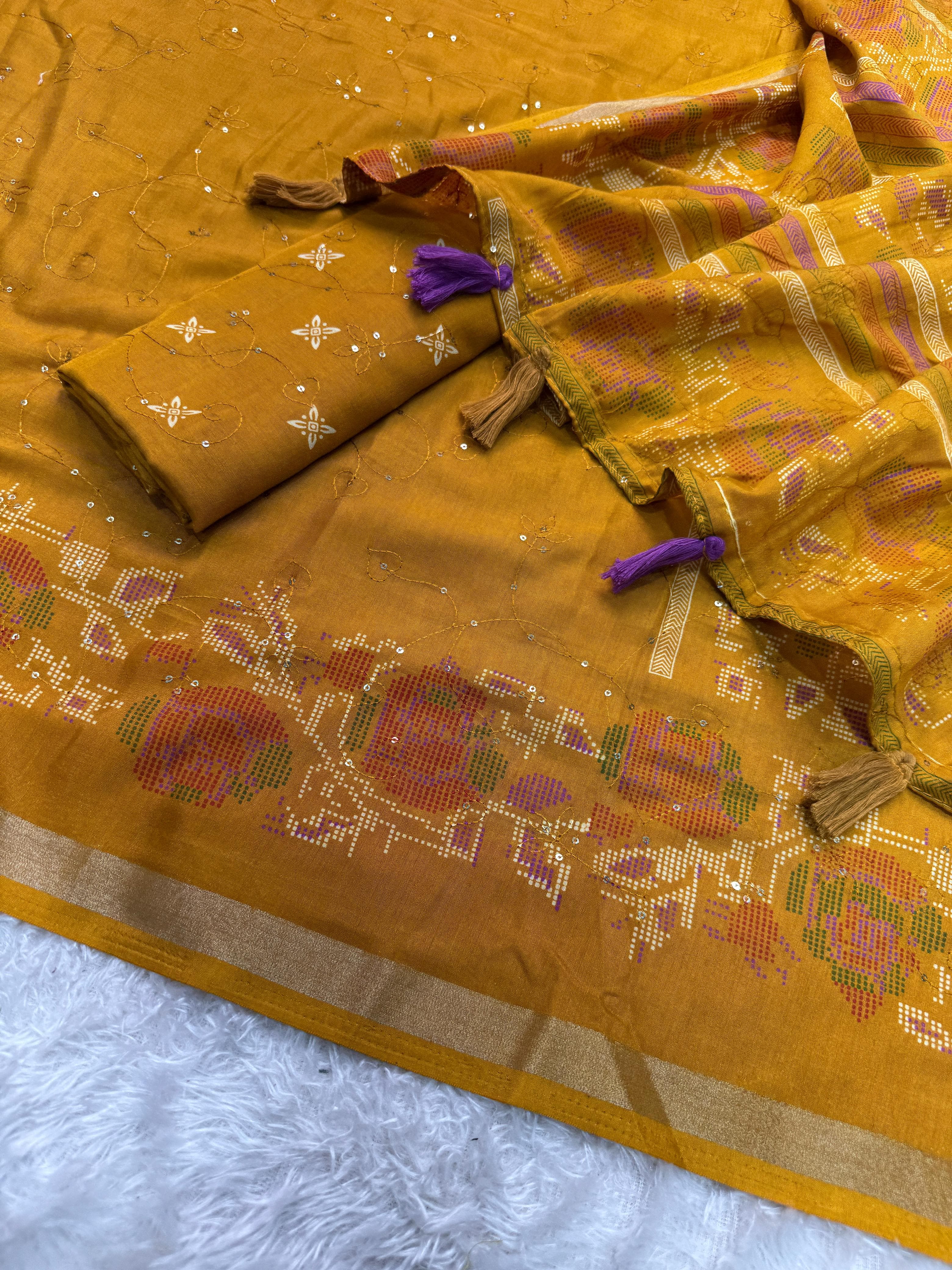 Daftari Mul Cotton Saree