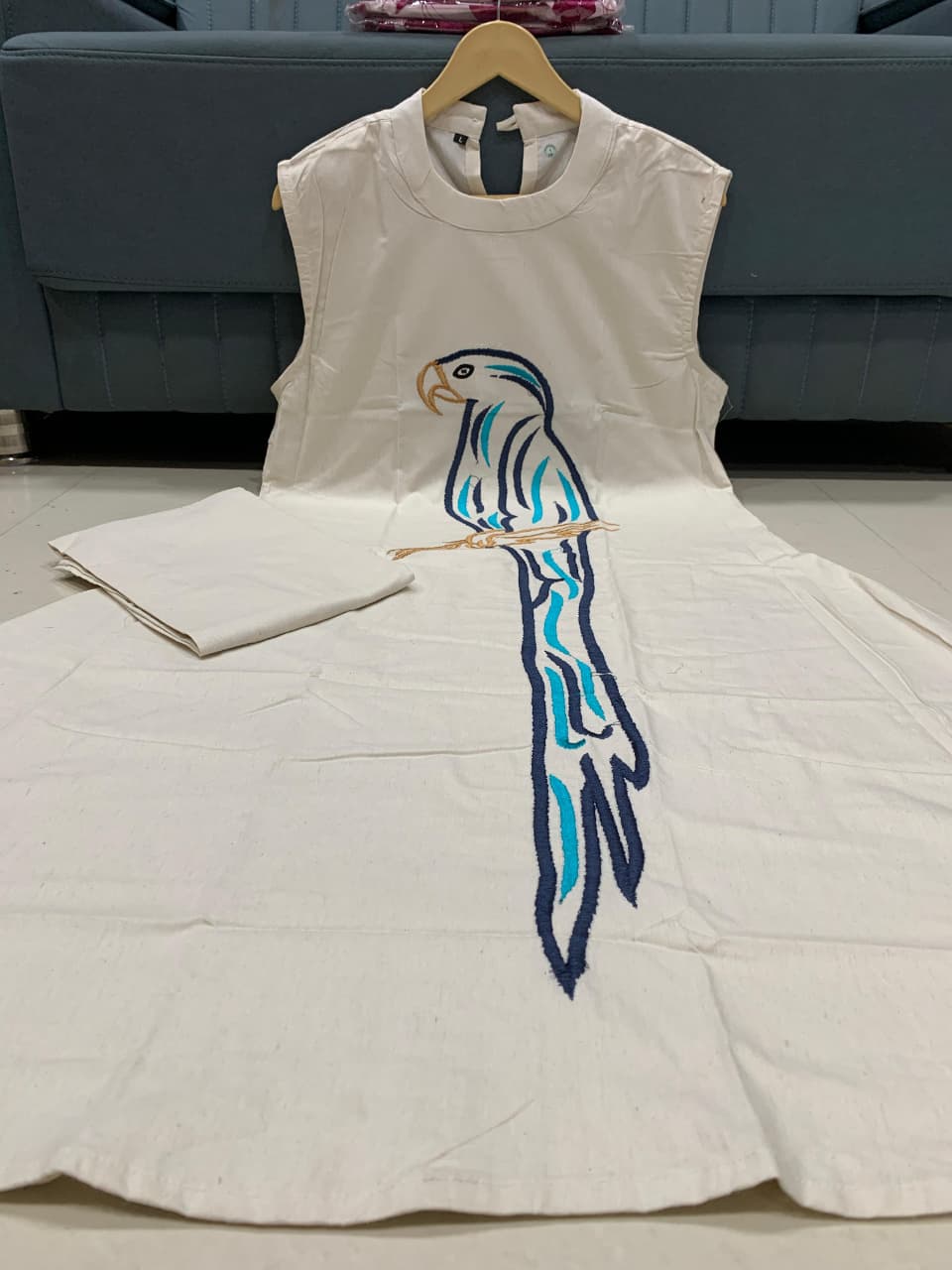 KHADHI COTTON KURTI WITH PLAZO