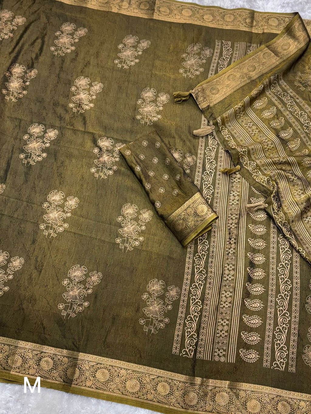 Motif Styled Printed Cotton Saree
