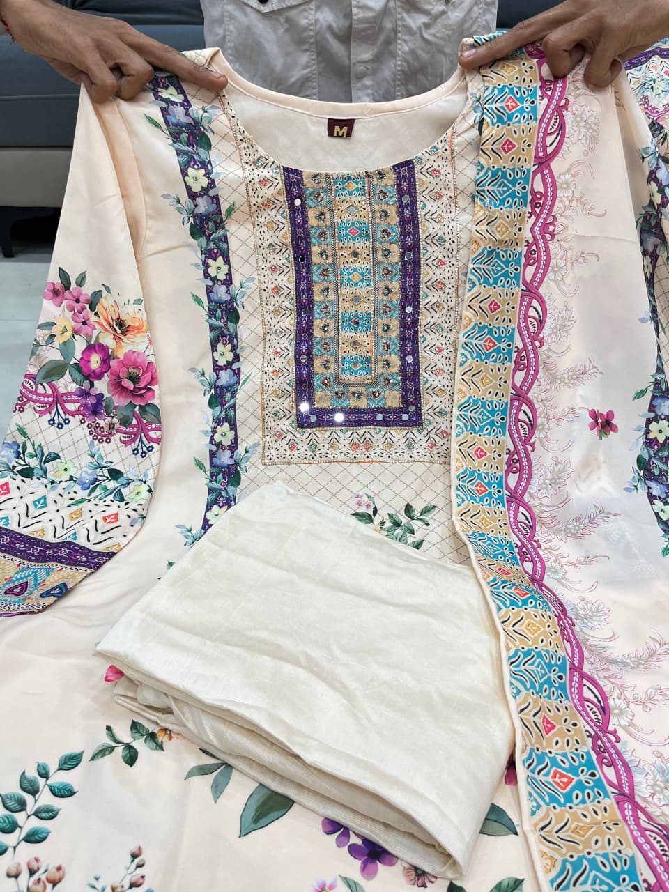 ORIGNAL MIRROR WORK AND HAND WORK KURTI