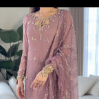 Fux Georgette Top Pallazo & Dupatta
