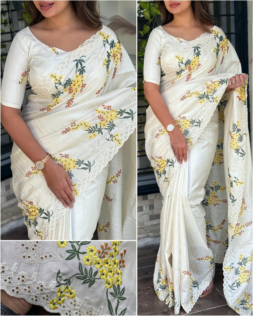 Bhagyalaxmi Tusser Cotton Saree