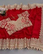 Fancy Fendy Satin Fabric Saree