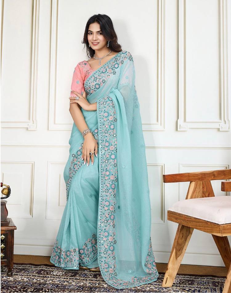 WEDDING WEAR GOREGETTE SAREE