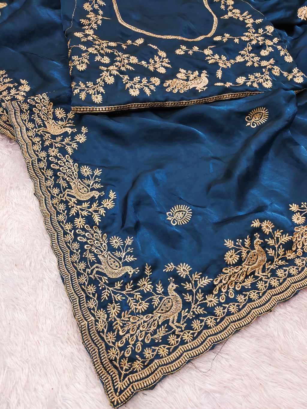 Heavy Fandy Satin Silk Saree