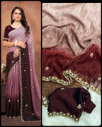 3D PADDING MOTI HANDWORK SAREE