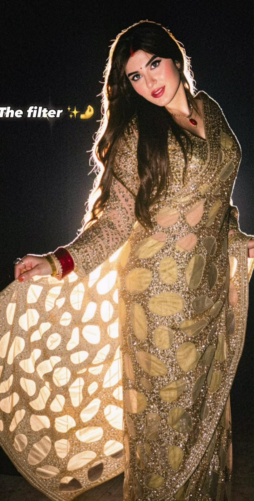 Weeding Perfect Gold Net Saree