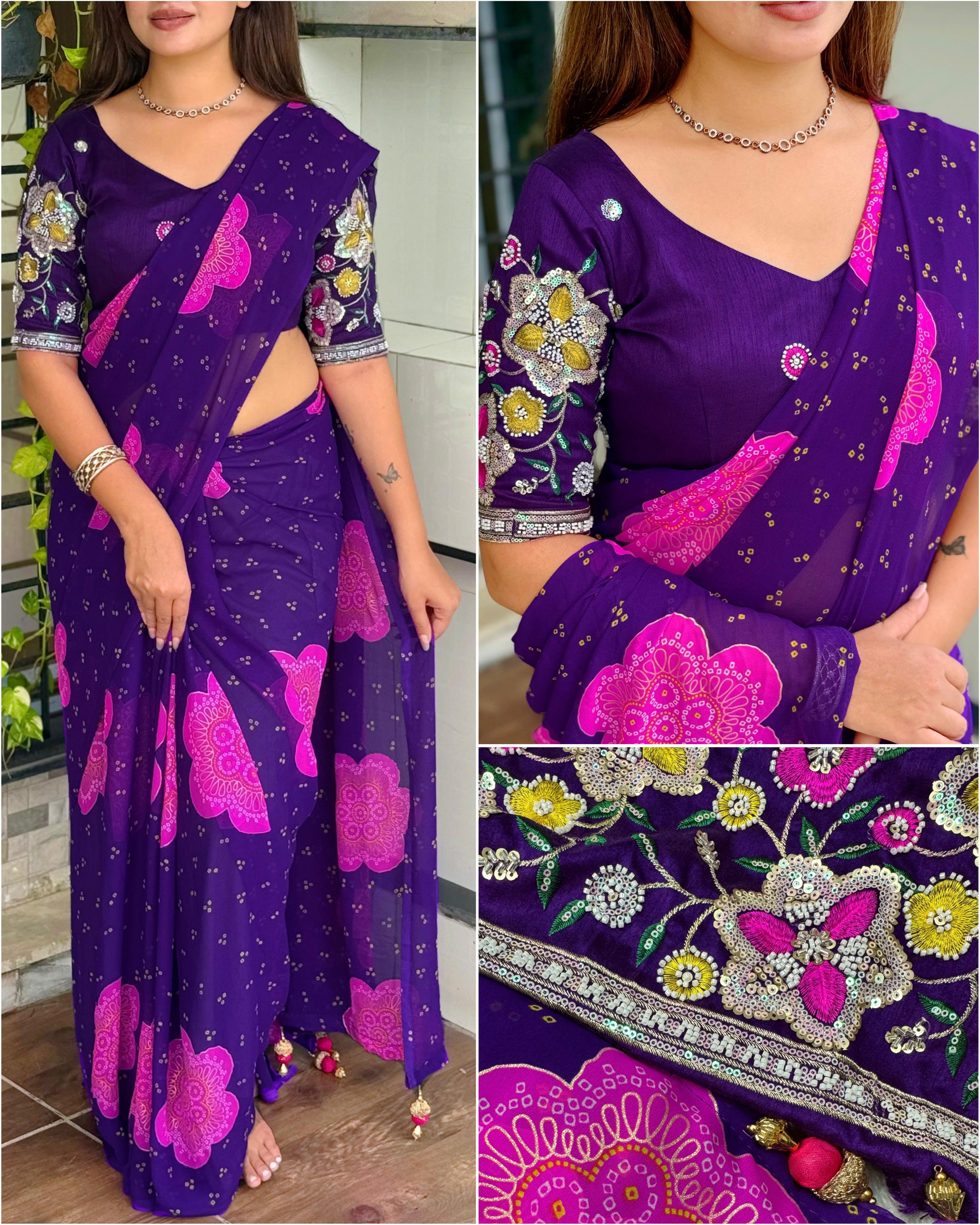 PREMIUM GORGETTE SAREE❤️