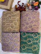 Soft Net Beautiful Sequence wedding Saree