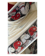 Heavy lilen digital print saree