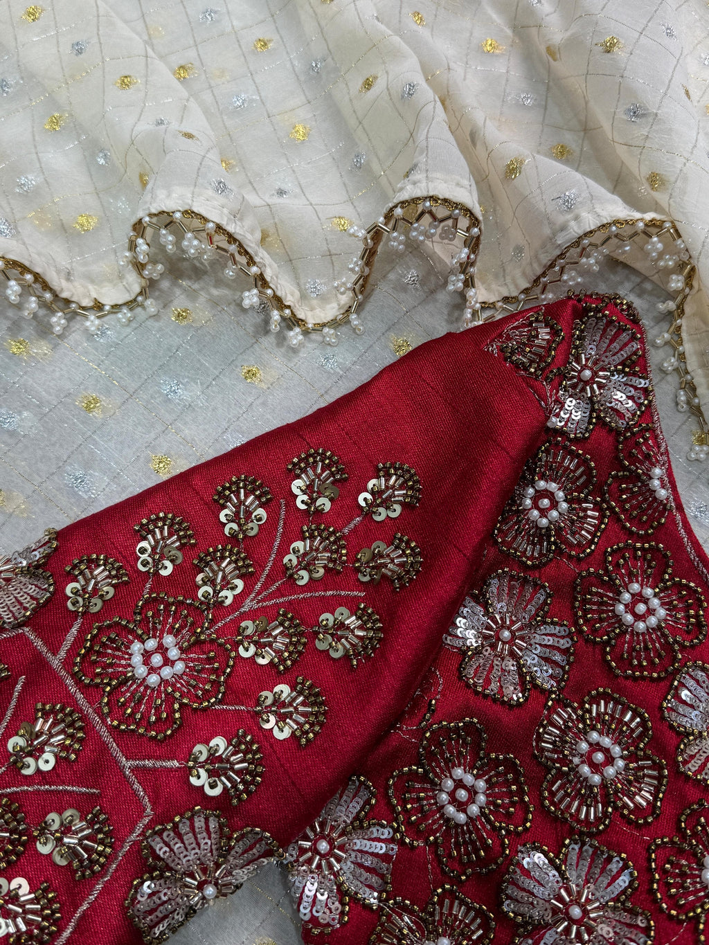 Cruchy Georgette Wedding Saree