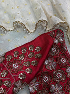 Cruchy Georgette Wedding Saree