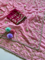 Original Hand Kachhi Gotta Work Heavy Wedding Sarees