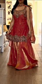 Pure Frendy Silk Top-Plazzo