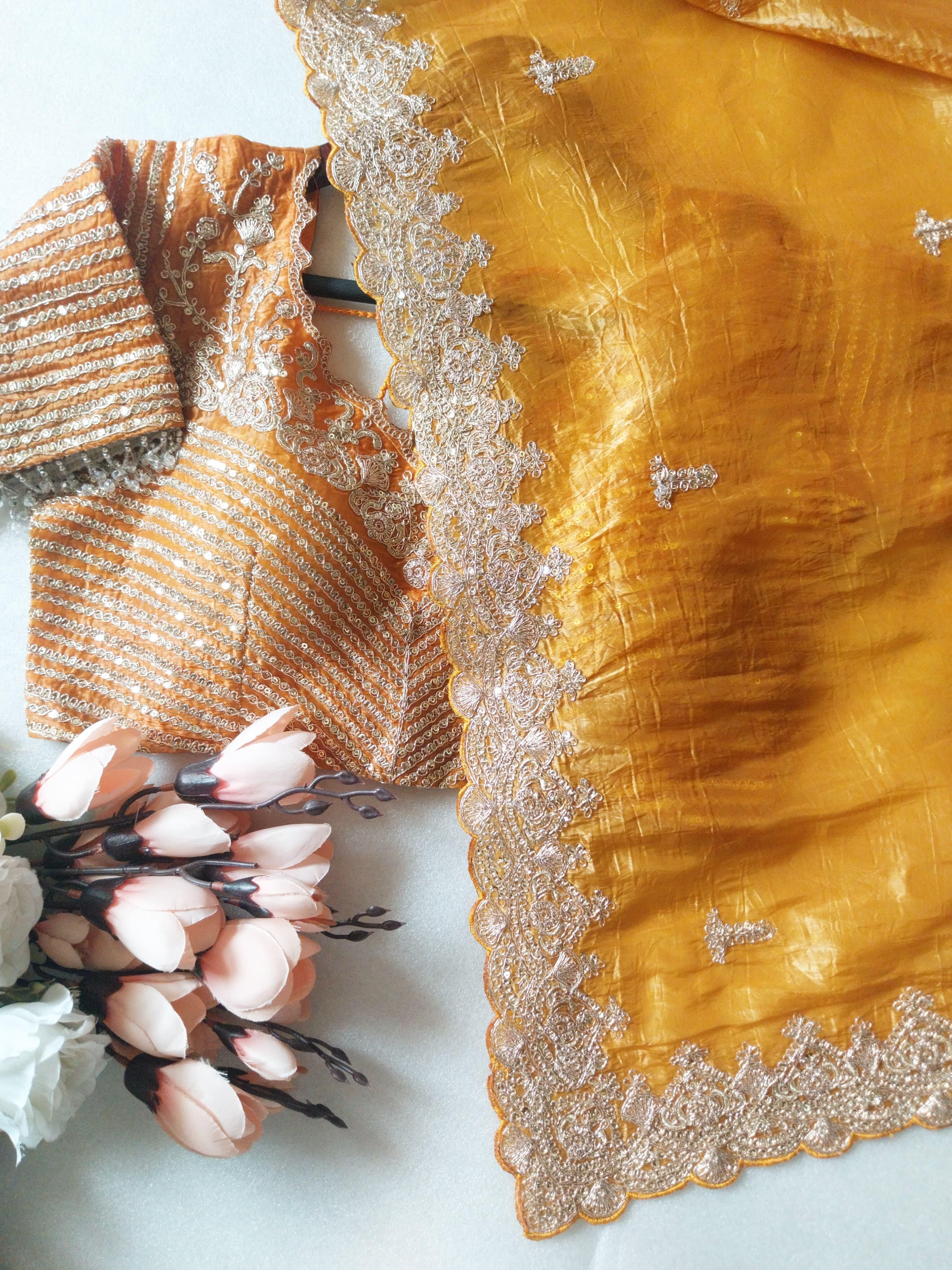 NEWLY MUSTARD YELLOW SAREE