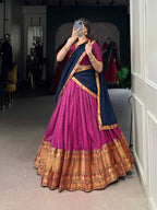 Zari Weaving Work Lehenga