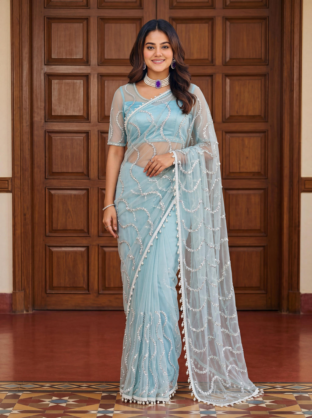 Wedding Perfect Net Saree