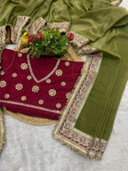 TRADING KAJAL  MOCHA SILK SAREE