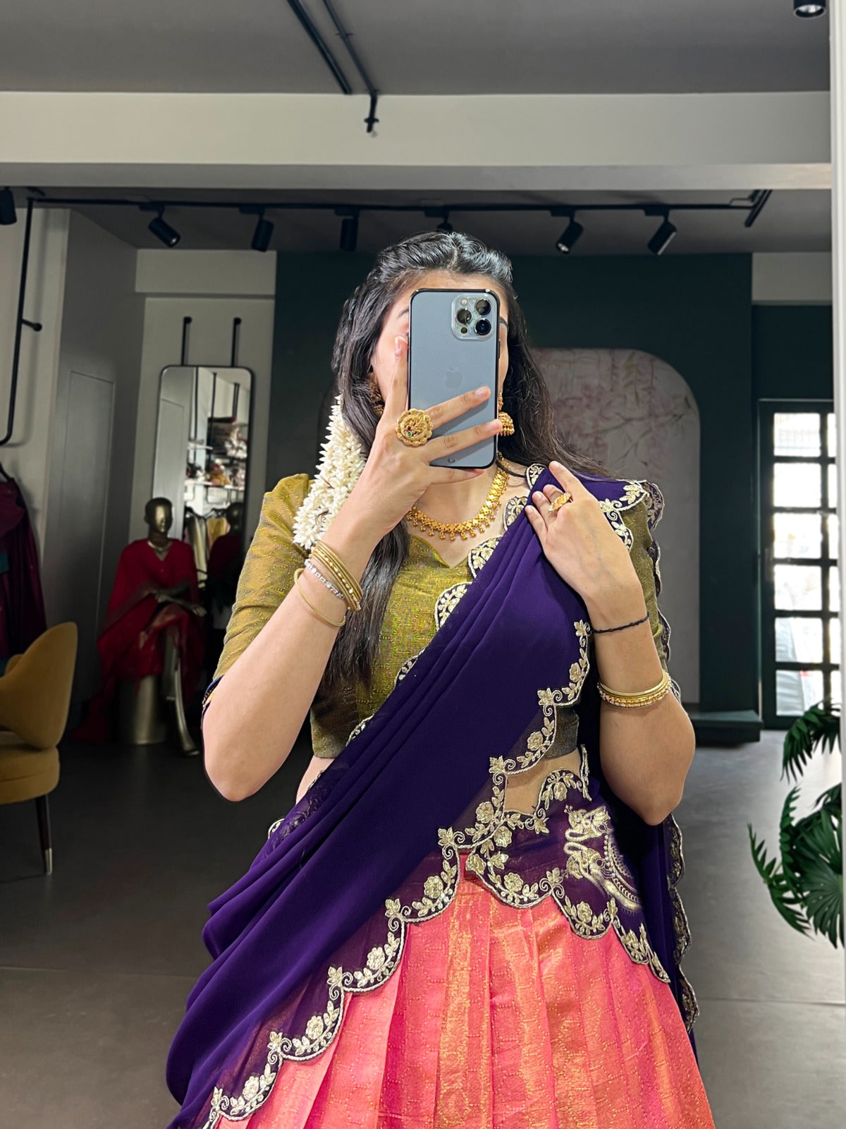 Kanchipuram Zari Weaving Lehenga