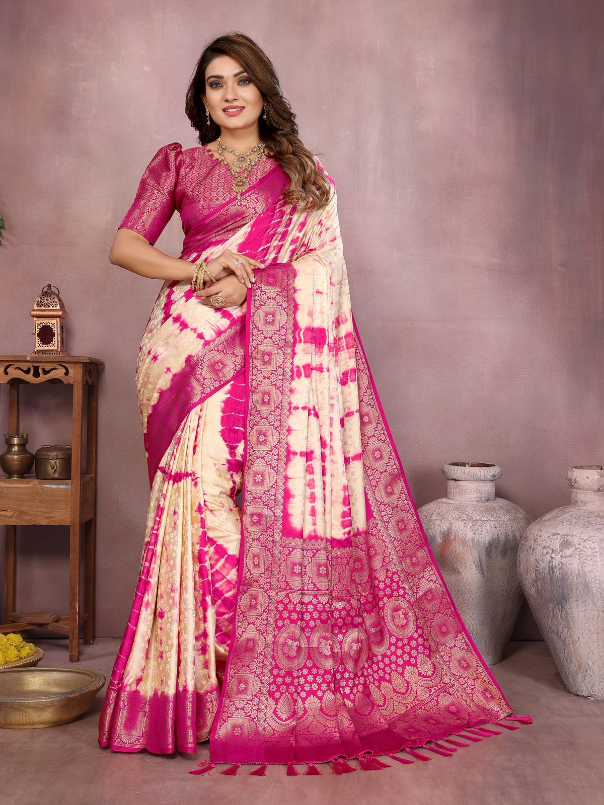 Pure Sibory With Soft Satin Silk Saree
