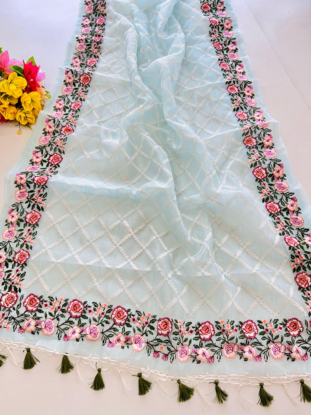 Semi Pure Organza Saree