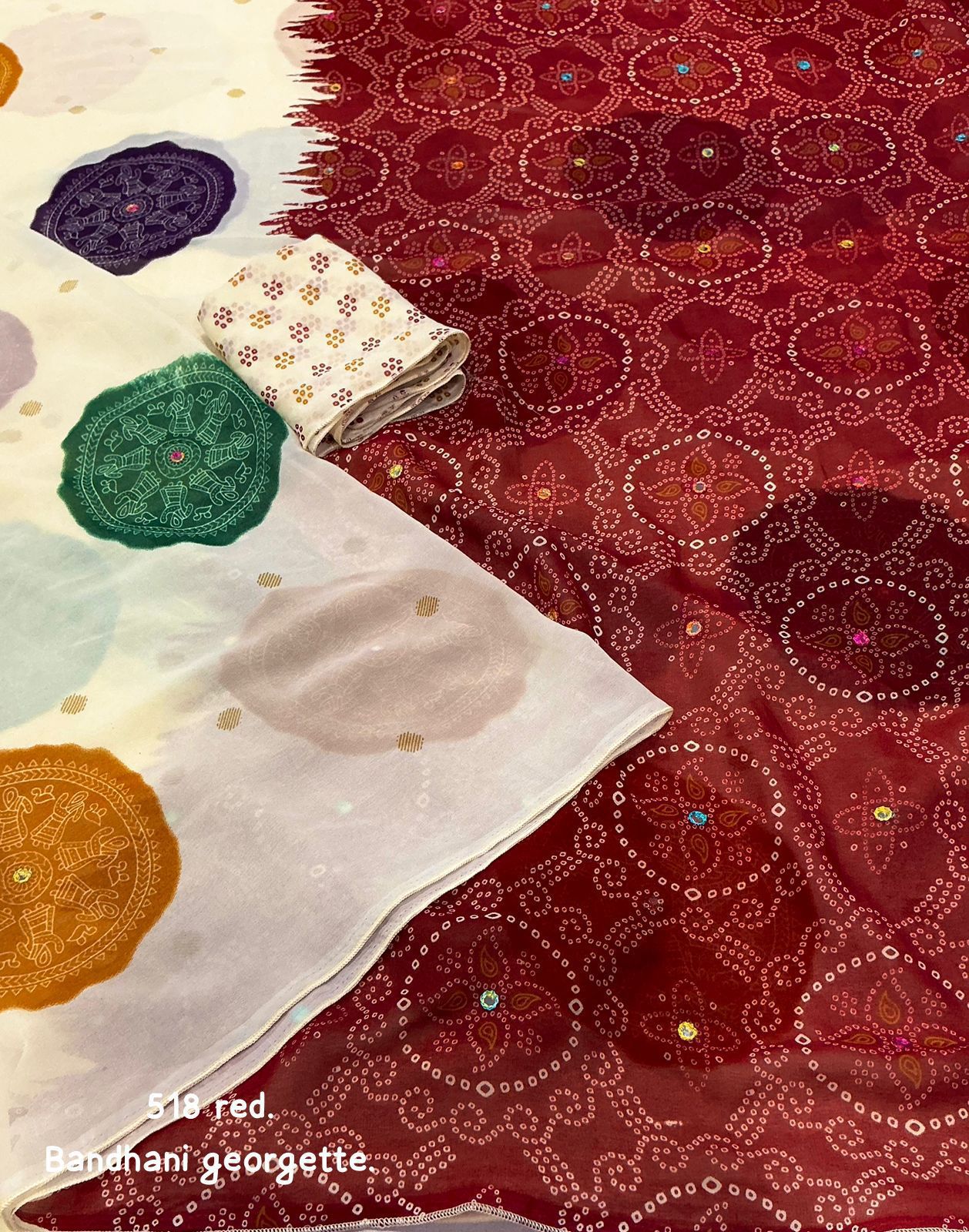 New  bhandani Georgette Saree